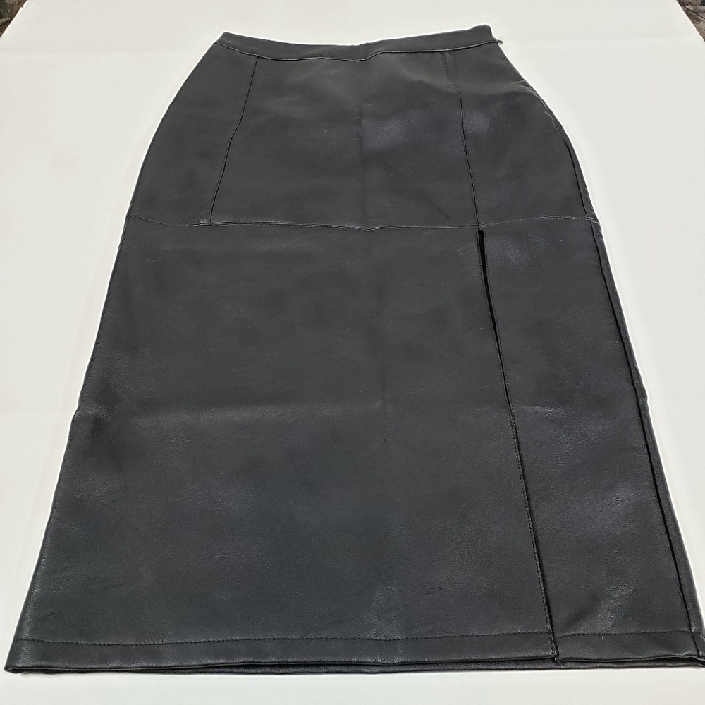 Top Shop straight line faux leather skirt